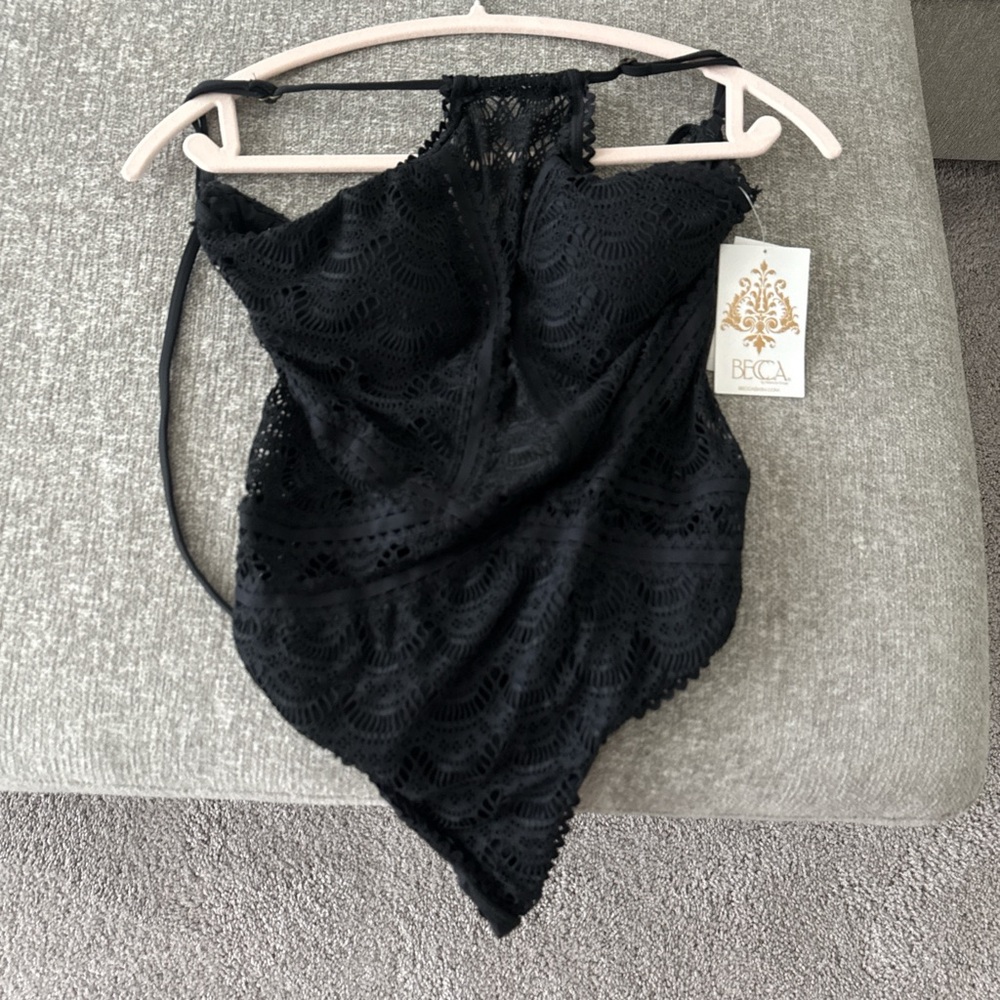 BECCA Black Lace Halter